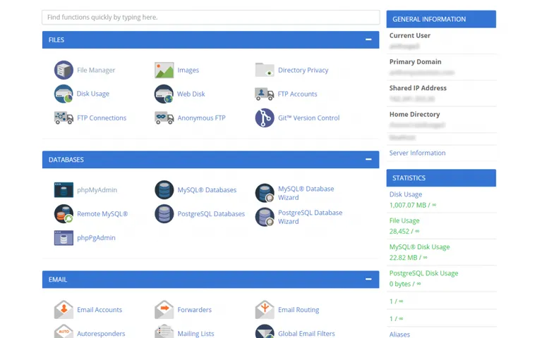 cPanel Box