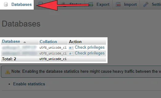 Current WordPress Databases