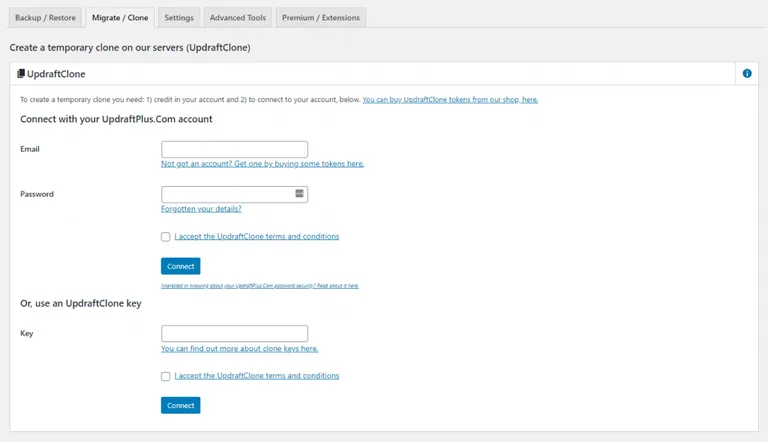 UpdraftPlus’s Migrator tool