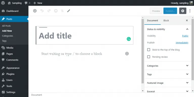How to add a new post on WordPress?