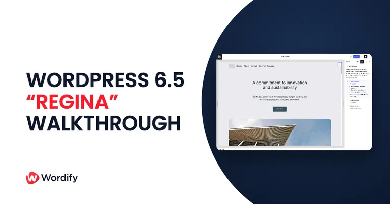 WordPress 6.5 Regina Walkthrough