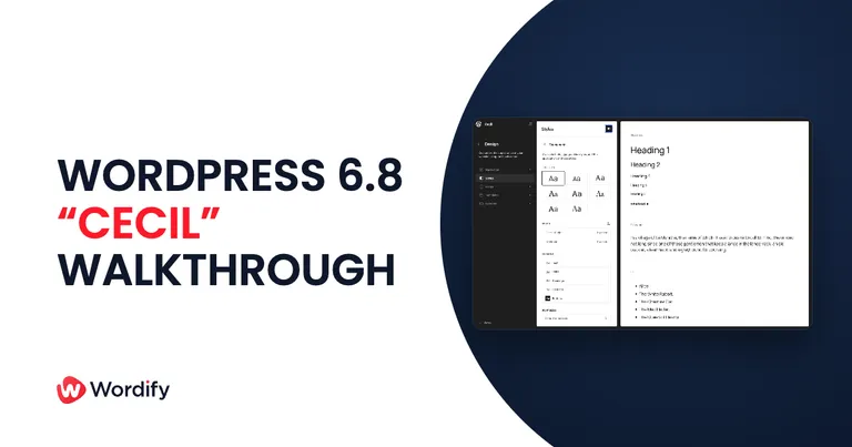 WordPress 6.8 Cecil Walkthrough